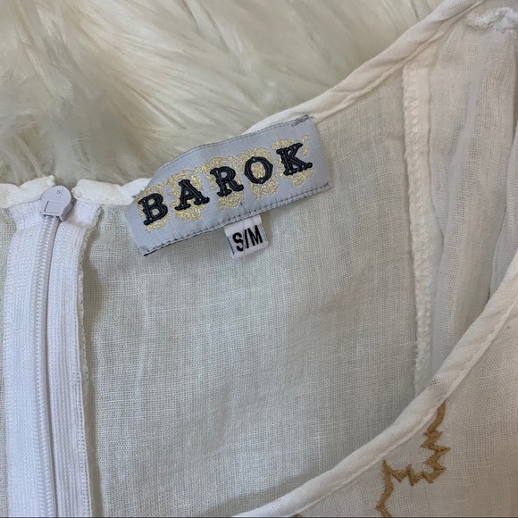 Barok linen ruffle lace shorts boho romper small - Picture 5 of 13